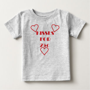 Para Bebê Kisses por 25 centavos -  de camiseta Baby Fine J