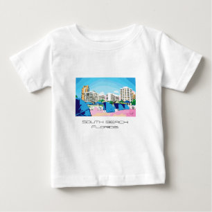 Para Bebê Legal PRAIA DO SUL, MIAMI, camiseta FLORIDA