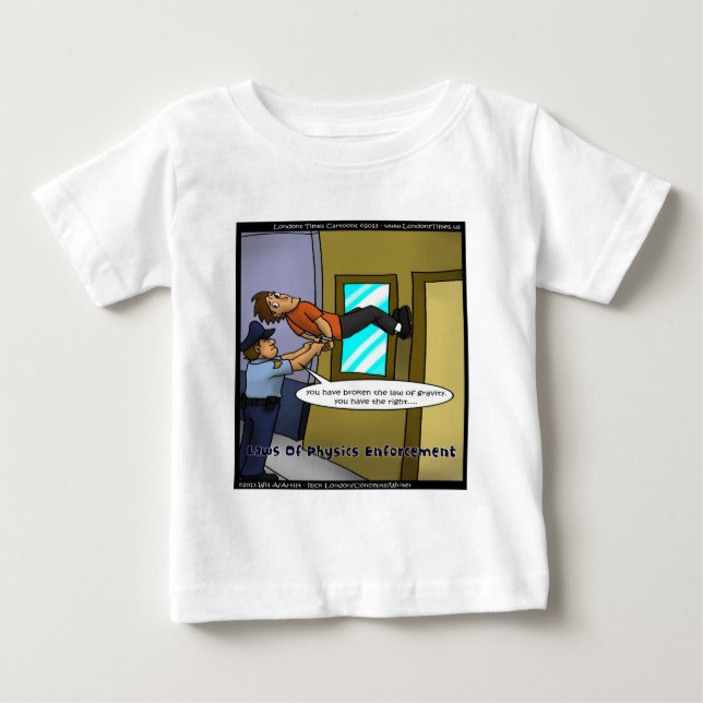 Para Bebê Leis da Física e da Gravidade Presentes e Camiseta (Frente)