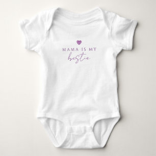 Para Bebê Mama É Minha Melhor Amiga Body Neonata Coração Rox