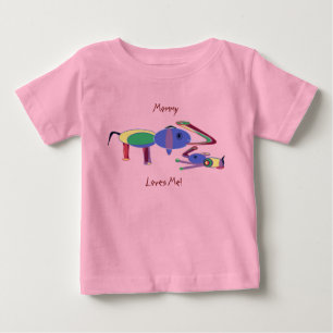 Para Bebê Mamãe me ama Camiseta
