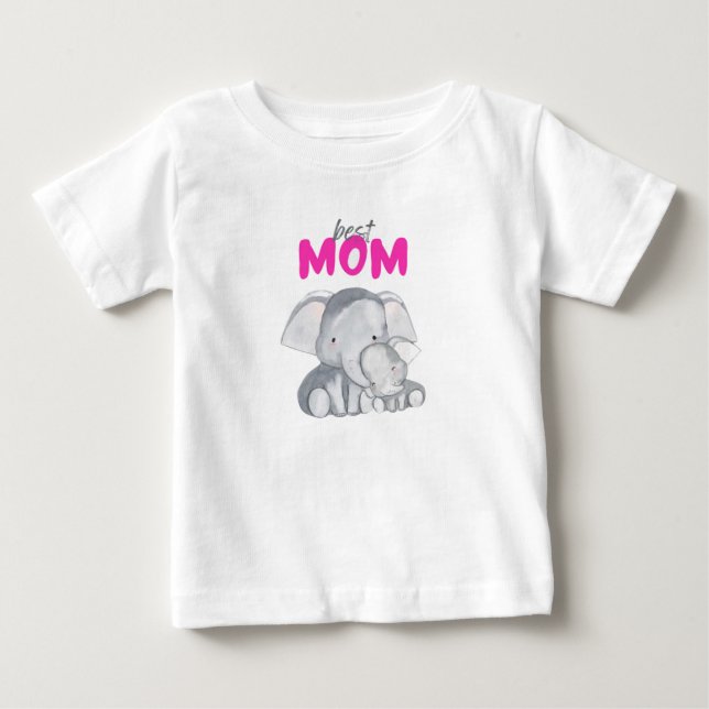 Para Bebê Melhor mãe, camiseta branca e moderna impressa (Frente)