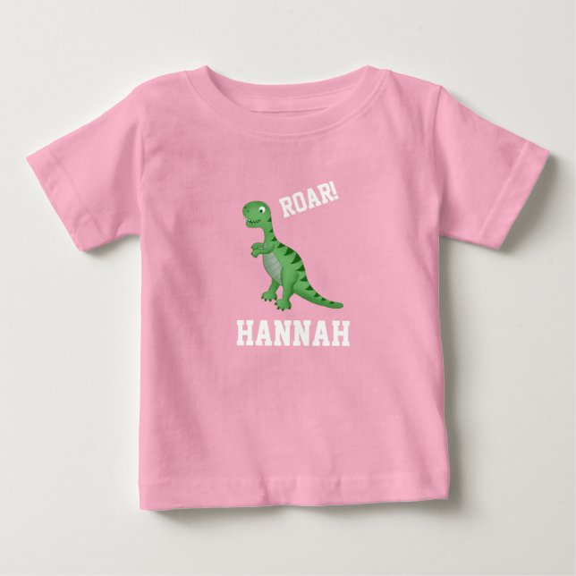 Para Bebê Meninas T-Rex Da Camiseta Dinossauros Também Gosta (Frente)