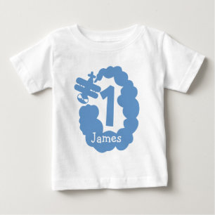 Para Bebê Menino no 1º aniversário   Camiseta personalizada 