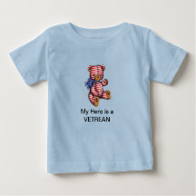Meu herói é um camiseta VETERAN BABY