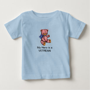 Para Bebê Meu herói é um camiseta VETERAN BABY
