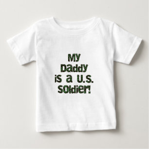 Para Bebê Meu pai é camiseta e presentes de um soldado dos