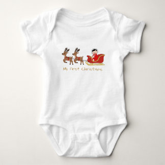 Para Bebê Meu Primeiro Body de Natal – Rena Fofa