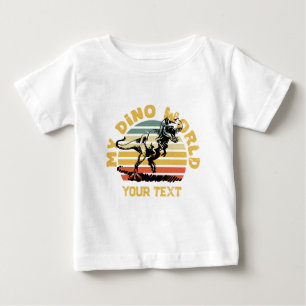 Para Bebê Minha camiseta Dino World Baby Fine Jersey