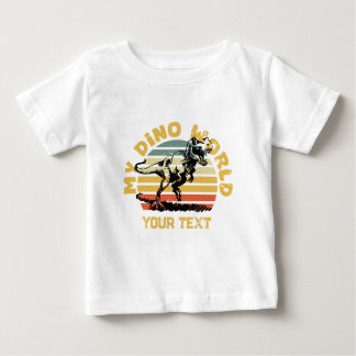 Para Bebê Minha camiseta Dino World Baby Fine Jersey