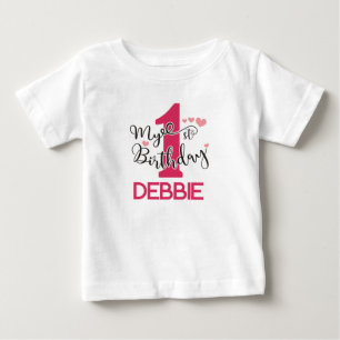Para Bebê Minha Camiseta Personalizada de 1º Aniversário - M