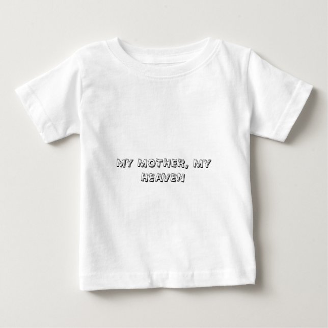 Para Bebê minha mãe, minha camiseta do céu (Frente)