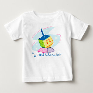 Para Bebê Minha Primeira Camiseta Chanukah