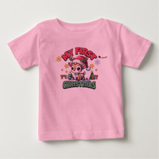 Para Bebê Minha Primeira Camiseta De Natal