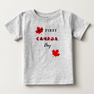 Para Bebê Minha Primeira Camiseta do Dia do Canadá