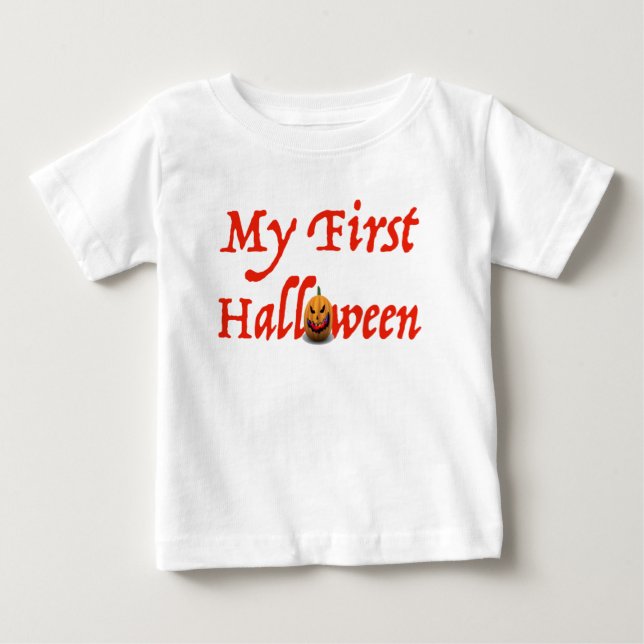 Para Bebê minha primeira criança de camiseta de halloween (Frente)