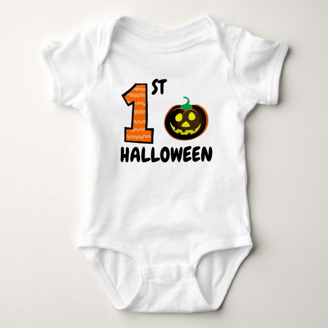 Para Bebê My 1st Halloween Cute Baby Spooky Body Suit (Frente)
