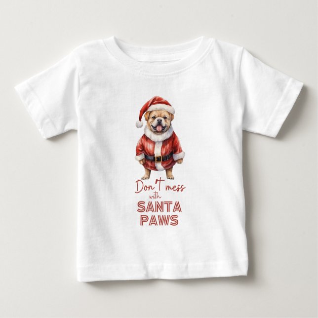 Para Bebê "Não mexa com Papais noeis, a camiseta fofa do ama (Frente)