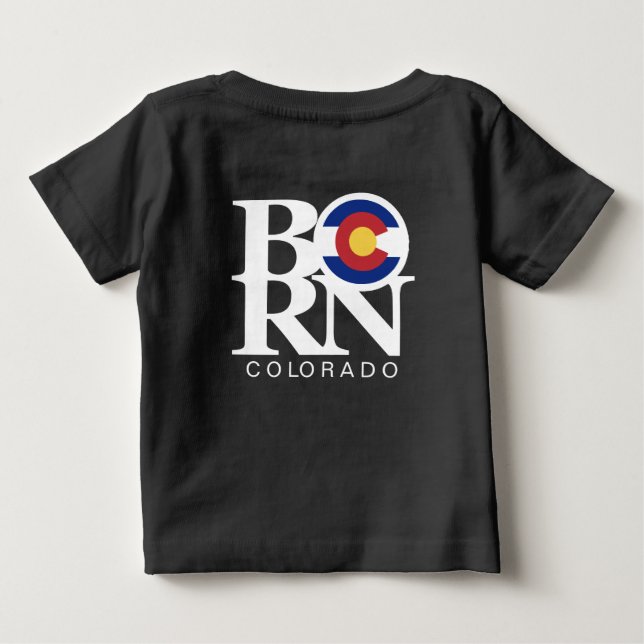 Para Bebê NASCER Colorado Dark Camiseta (Verso)