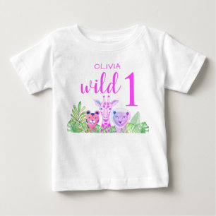 Para Bebê Nome Personalizado Camiseta Rosa Menina Um Selvage