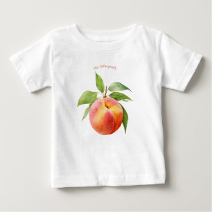 Para Bebê Nossa Pequena Camiseta de Água e Tinta Pêssego