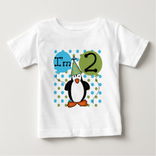 Para Bebê ò Camiseta e presentes do aniversário do pinguim