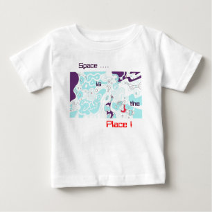 Para Bebê O espaço é o lugar! Camiseta abstrato