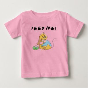 Para Bebê O filhote de cachorro alimenta-me o camiseta e os