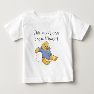 Para Bebê O filhote de cachorro veste acima o camiseta e os