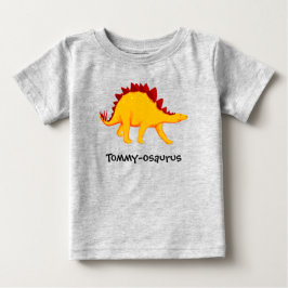 Para Bebê O nome do seu filho, Dinossauro Design Camiseta