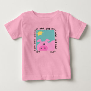 Para Bebê O porco diz Oink o camiseta e os presentes