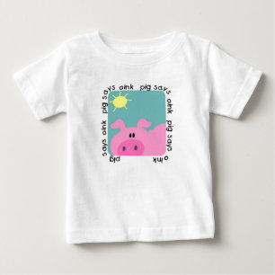 Para Bebê O porco diz Oink o camiseta e os presentes