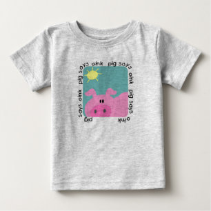 Para Bebê O porco diz Oink o camiseta e os presentes
