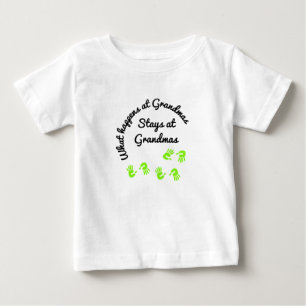 Para Bebê O que acontece na camiseta infantil da vovó
