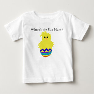 Para Bebê Onde está a camiseta de Ovo Pintinho
