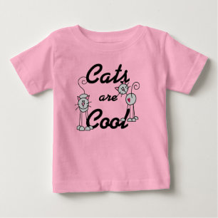 Para Bebê Os gatos são camiseta legal e presentes
