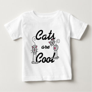 Para Bebê Os gatos são camiseta legal e presentes