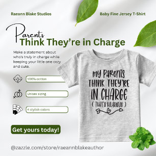 Para Bebê Pais acham que estão no comando da camiseta do beb