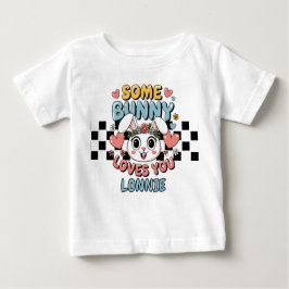 Para Bebê Páscoa Algum Coelhinho Ama Você Camiseta Infantil