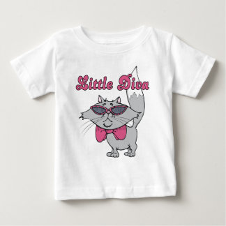 Para Bebê Pequena camiseta Diva/t-shirt infantil