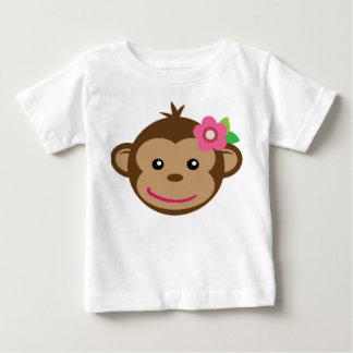 Para Bebê Pequena Camiseta Macaco (Rapariga)