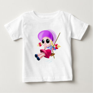 Para Bebê Pequena Garota Balançando Camiseta - Pintura Feli
