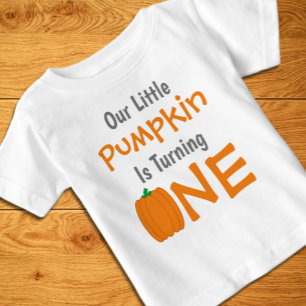 Para Bebê Pequeno primeiro aniversario de Abóbora Camiseta