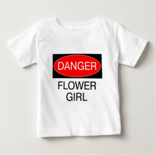 Para Bebê Perigo - Menina das Flores Camiseta Engraçada de C