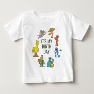 Para Bebê Personagens Vintage da Sesame Street Camiseta de B
