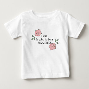 Para Bebê Personalizada vai ser uma camiseta de Irmã Grande