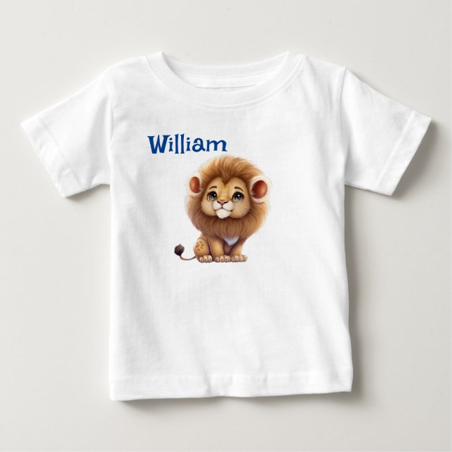 Para Bebê Personalizar Camiseta Baby Lion Baby (Frente)