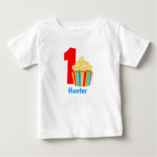 Para Bebê pessoa fofa personalizar primeira camiseta de aniv