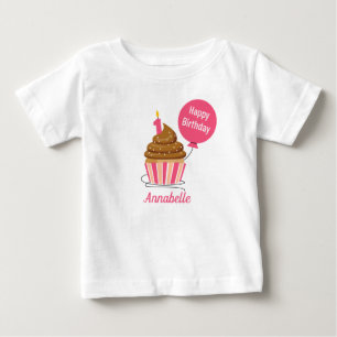 Para Bebê pessoa fofa personalizar primeira camiseta de aniv