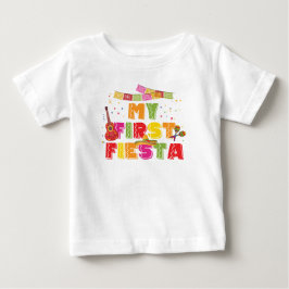 Para Bebê Primeira camiseta de aniversário da Fiesta Girl